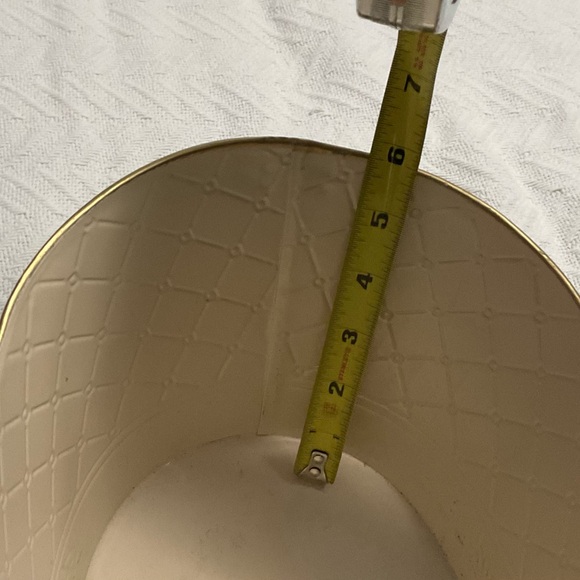 Harry & David Metal Storage Organizing Container cream and gold. - Picture 4 of 6